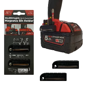 StealthMounts BH-MW18-BLK-2 Magnetische Bithouder Voor Machines Milwaukee M18 - Zwart - 2-pack
