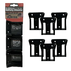 StealthMounts BM-MW18-BLK-6 Accuhouder Voor Milwaukee M18 - Zwart - 6-pack