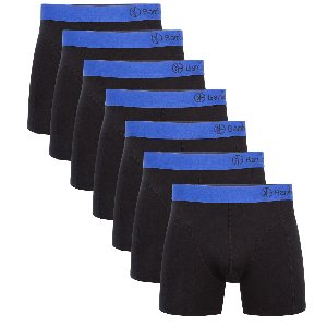 Boxershorts Levi (7-pack) - Zwart met blauw