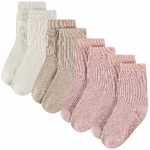 Sokjes SIDNEY (4-pack) - Off White, Beige & 2x Roze rib