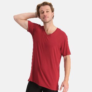 T-Shirts Vance V-hals (2-pack) - Bordeaux Rood