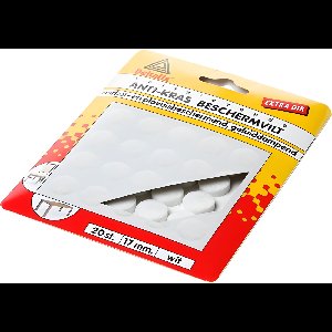 Anti-krasvilt rond 17mm wit 20st Deltafix - Deltafix