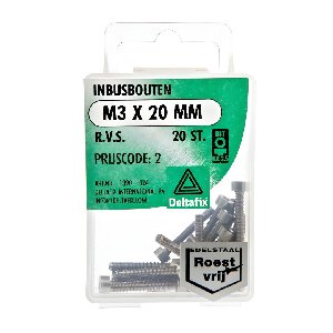 Inbusbout m5x40mm rvs 8st Deltafix - Deltafix