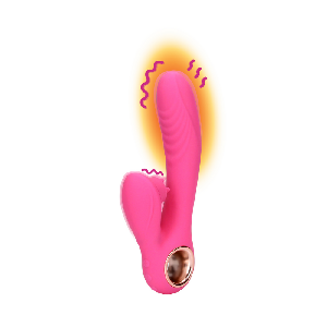 Loveline by Shots Tongue Flickering en Heating Rabbit Vibrator - Exuberant Pink