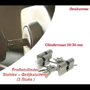 2-Stuks Europrofiel Cilinder met 3 Sleutels