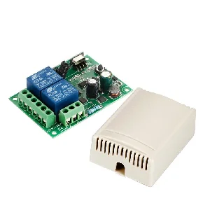 KR2202 433 MHz AC 85-250V 2CH RF Afstandsbedieningsschakelaar Controller + RF Relais Ontvanger voor Licht Garage Deurope