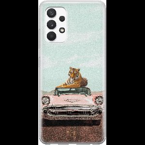 Hoesje geschikt voor Samsung Galaxy A32 4G - Chill tijger - Soft Case - TPU - Print - Multi - ELLECHIQ
