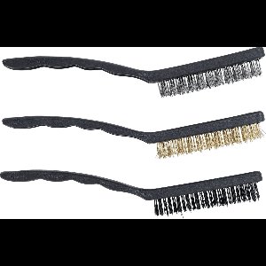 BGS Borstel Set - 3 delig - Staalborstel - Messingbortsel - Nylonborstel - Polish Borstels - BGS3079