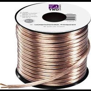 TRU COMPONENTS 1572262 Luidsprekerkabel 2 x 0.75 mm² Transparant 30 m