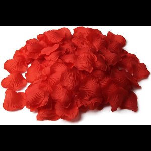 1000 rozenblaadjes (kunstbloem) Rood van stof voor Bruiloft en Romantiek / HaverCo