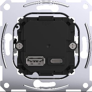 Schneider Merten USB Oplader Type A en C 45W PD - MTN4366-0120 - E3M7Q