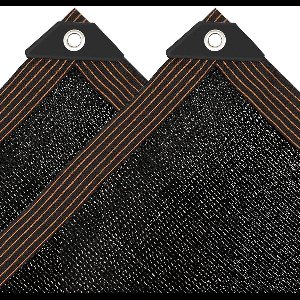 Stunq® Zonnezeil met ogen - 90% zonwering - 6 x 6 m - zwart - stof