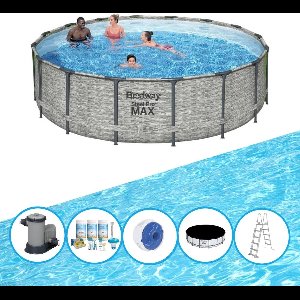 Bestway - Zwembad Steel Pro MAX - Zwembadpakket - 488x122 cm
