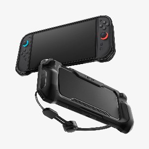 Spigen Rugged Armor Hoes Nintendo Thermoplastic polyurethaan (TPU) Zwart