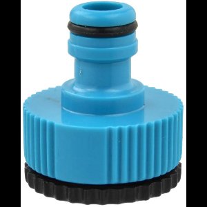 GEKO Tweedelige kraanadapterset - 3/4" naar 1" - Snelle koppeling - Blauw - 25 stuks