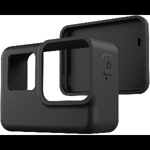 Telesin Beschermhoes siliconen voor Insta360 Ace - Met Lensdop en Polsbandje - Val- en Krasbescherming - Zwart