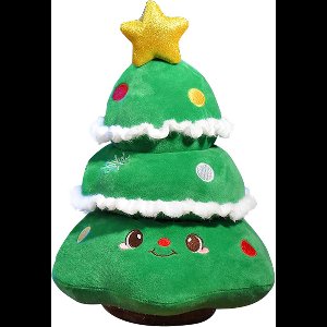 Kerstboom schattig pluisje speelgoed-18cm schattig pluisje Kerstspeelgoed-pluisje zachte sprong Kerstpop-Kerstboom pluisje decoratie speelgoed-geschikt voor kinderen Kerstgeschenken en verjaardagsgeschenken