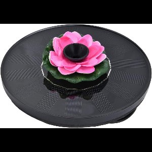 Zeynomax - Zonne Waterfontein Met Patroonbasis Voor Vogelbad en Vijver - Op Zonne Energie - Inclusief Handleiding - Geschikt Voor Aquarium en Tuin - Roze Kleurige Fontein.