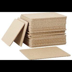 55761 Coaster Size 10x10cm Thickness 3cm MDF 50pcs Wood - Creativ