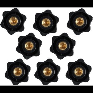 ByShane - Kwalitatieve stergreep schroeven voor machines - Set van 8 - 38 mm - Gekarteld - Kunststof - Meubels, gereedschapsmachines, apparaten