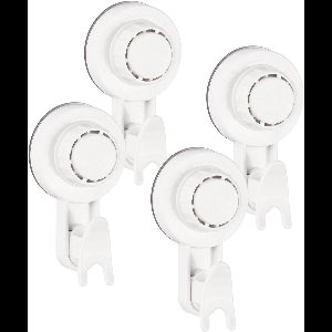 ByShane - Extra sterke zuignaphaken voor badkamer - Set van 4 - Dubbele en enkele haakopties - 5 kg capaciteit - Handdoekhouder zonder boren - Badkamer en keuken opbergoplossing