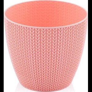 3 Bloempotten Sumela smartpot roos 5L met drainagesysteem haakmotief