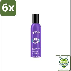 Got2B - Volumemousse - Volumania 24H - 250 ml - Voordeelverpakking - 6 stuks - Haar volume - Haarkleur