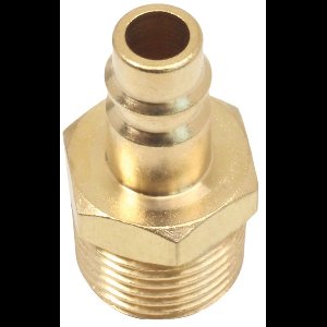 euro insteeknippel - 1/2 duims - uitwendig draad - messing persluchtnippel - mannelijk - asta