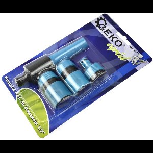 GEKO 4-delige sproeiset - eenvoudig ontwerp - voor 1/2" slang - inclusief kraanaansluiting