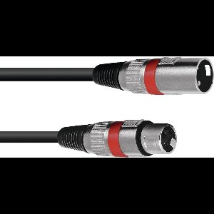 OMNITRONIC xlr kabel 5 meter 3pin bk/rd
