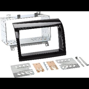 2-DIN Paneel geschikt voor Fiat Ducato - Citroën Jumper - Peugeot Boxer - Kleur: Piano Zwart