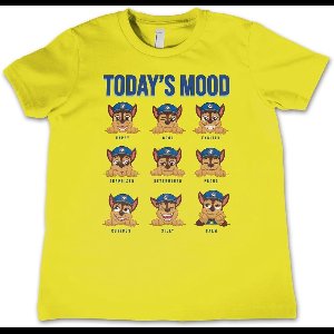 Paw Patrol Kinder T-Shirt Today's Mood Kids Tee NIC-12-PP006-DTF537 Yellow-8 Jahre
