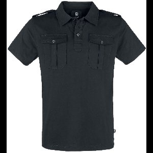 Brandit Jersey Poloshirt Jon leeve Heren Poloshirt - zwart - XXL