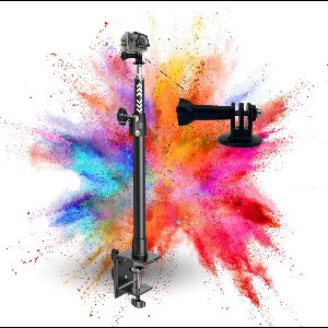 TronicXL Klem Statief 2-delig geschikt voor DJI, Osmo, GoPro, Hero, Hero+, 3, 4, 5, 6, 7, 8, 9, 10, 11, 12, 13, Session - Action Cam Tripod - Camerastatief inclusief houder - adapter mount