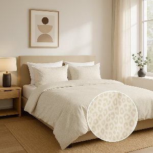 Zydante® Dekbedovertrek Emboss Panther 140x220 cm - Anthracite - met 1 Kussenslopen