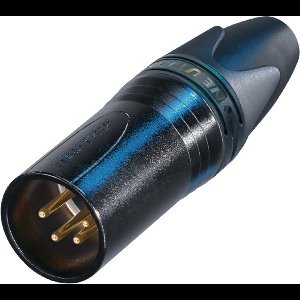 Neutrik NC4MXX-B XLR 4-pins (m) connector - verguld / zwart