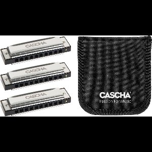 Cascha Verlag Blues Harmonica 3er Set - Diatonische mondharmonica