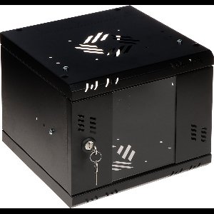 WL4 SR104U-B Server wandkast 4U 10 met ventilatoropeningen, deur met gehard glas en slot