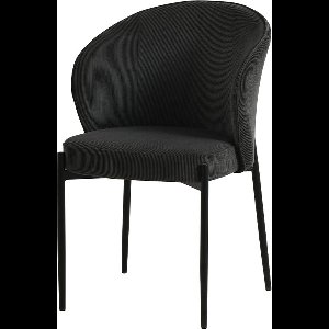 Eetkamerstoel Avignon Donkergrijs met zwart onderstel Mahom