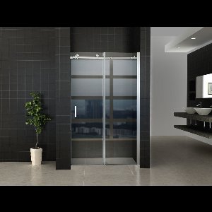 Bally Slide Nisdeur Douche Schuifdeur Met Chroom Profiel 120x200cm 8mm Antikalk Veiligheidsglas Met NANO Coating