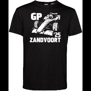 T-shirt GP 25 Zandvoort | Formule 1 fan | Max Verstappen / Red Bull racing supporter | Zwart | maat XXL