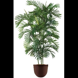 HTT - Kunstplant Areca palm in Eggy bruin H175 cm