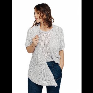 Bolero vest van glanzend breigoed