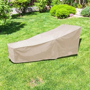 VirtuBuy - Ligstoelhoes - Terrasbescherming - Waterdicht - Beige - Polyester - Tuinmeubelen - Geschikt voor Ligstoel - Polyester Taft Meta-Lengthinnamon - Beige Model