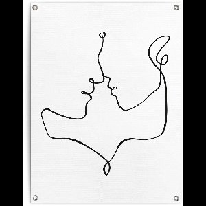 Tuinposter Gezichten - 80 x 60 - Canvas - REINDERS