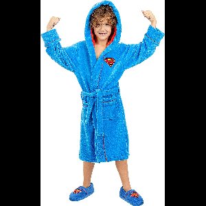 FUNIDELIA Superman Badjas voor jongens - 3-4 jaar (98-110 cm) - Blauw