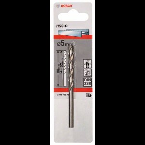 Bosch - Metaalboren HSS-G, Standard 5 x 52 x 86 mm