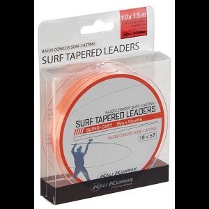 Kali Kunnan Surf 15 M Taps Toelopende Onderlijn Oranje 0.180-0.570 mm