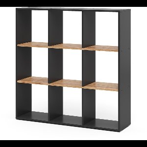 Vicco Nove Ruimteverdeler – 107.2 x 107.8 cm Antraciet/gouden eik