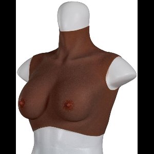XX-DreamToys - Ultra Realistische Bodysuit - Drag - Bovenlijf Met Borsten - Bruin S